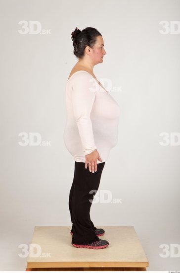 Whole Body Back Woman Animation references Casual Overweight Studio photo references