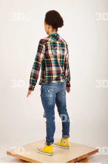 Woman Casual Shirt Jeans Studio photo references