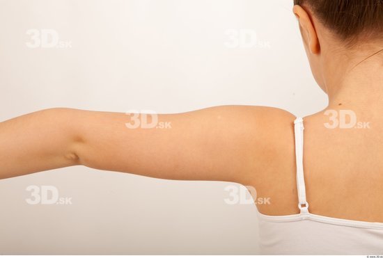 Arm Woman Nude Slim Studio photo references