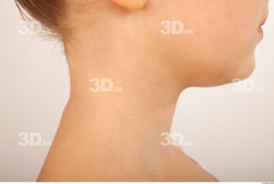 Neck Woman Nude Slim Studio photo references