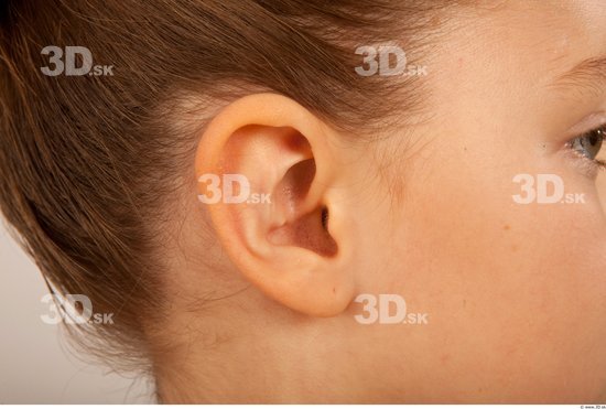 Ear Woman Nude Slim Studio photo references