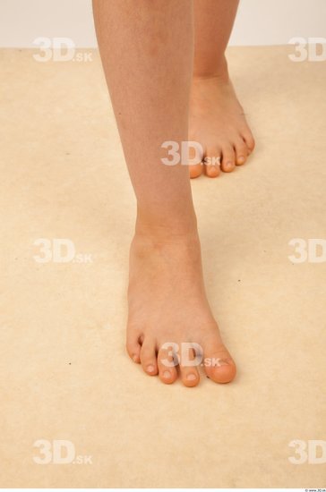 Foot Woman Nude Slim Studio photo references