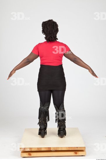 Whole Body Woman Black Casual Chubby Studio photo references