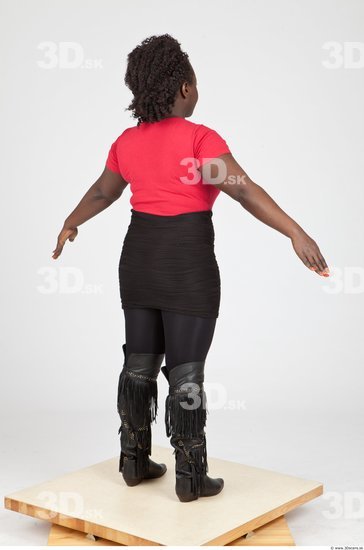 Whole Body Woman Black Casual Chubby Studio photo references