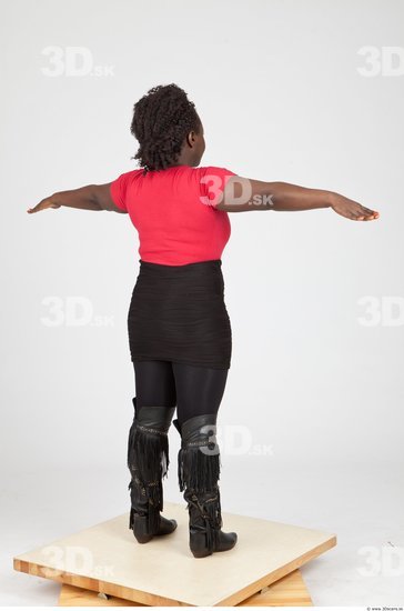 Whole Body Woman Black Casual Chubby Studio photo references