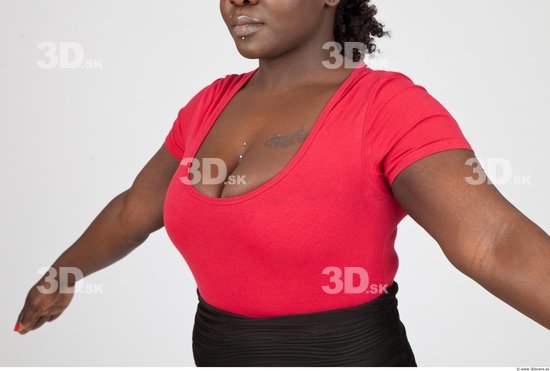 Whole Body Woman Black Casual Chubby Studio photo references