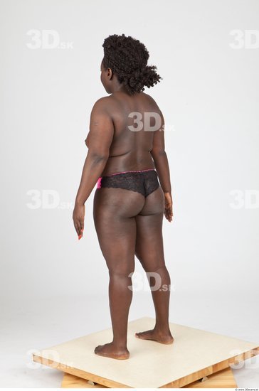 Whole Body Woman Black Underwear Chubby Studio photo references