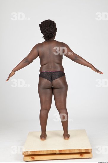 Whole Body Woman Black Underwear Chubby Studio photo references