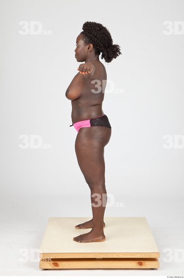 Whole Body Woman Black Underwear Chubby Studio photo references