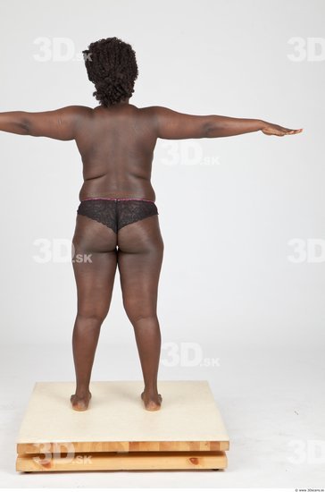 Whole Body Woman Black Underwear Chubby Studio photo references