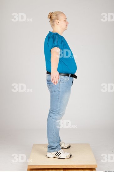 Whole Body Woman White Casual Overweight Studio photo references