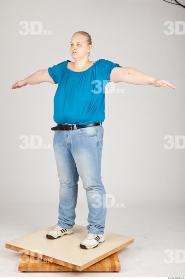 Whole Body Woman White Casual Overweight Studio photo references