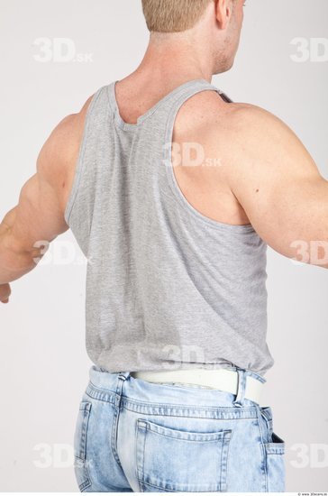 Whole Body Man White Casual Muscular Studio photo references