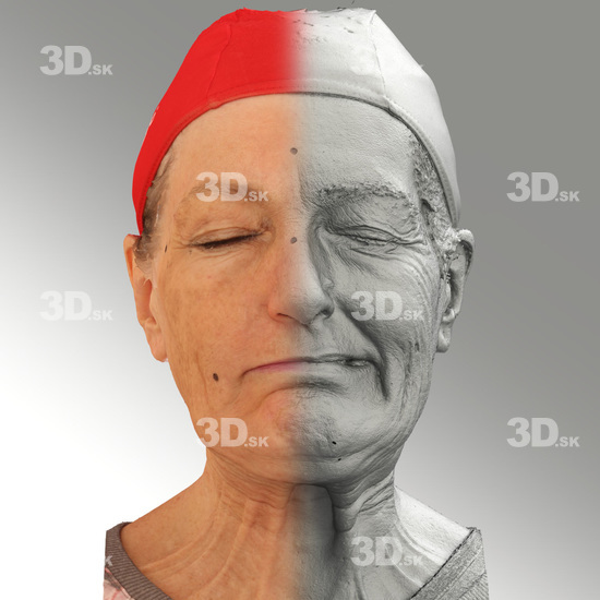 Head Woman White Average 3D Scans