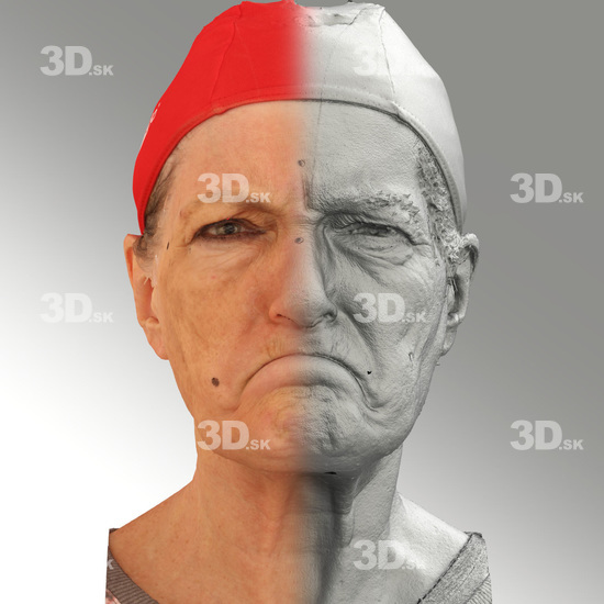 Head Woman White Average 3D Scans