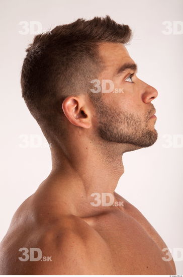 Head moving pose light of bodybuilder Harold