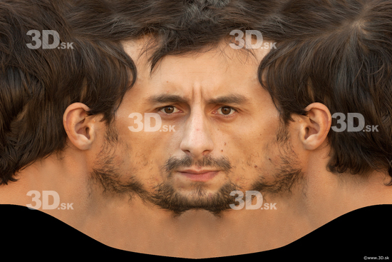 White man premade head texture