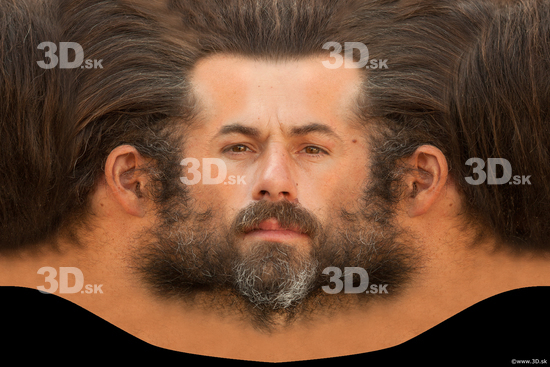 White man premade head texture