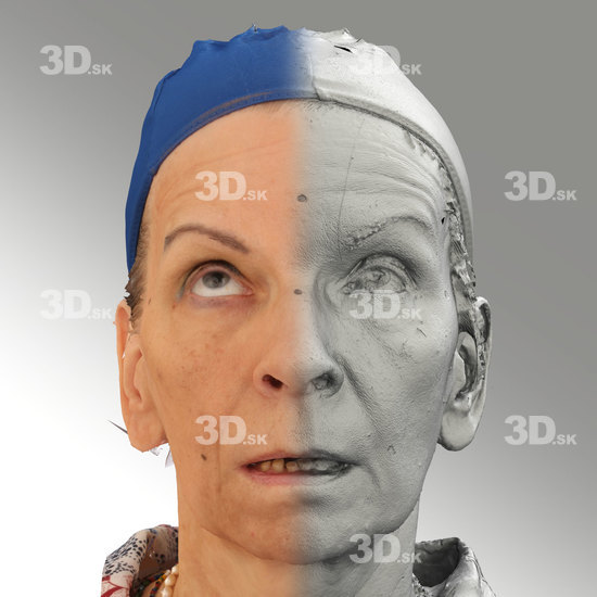 Head Emotions Woman White Slim 3D Phonemes And Emotions