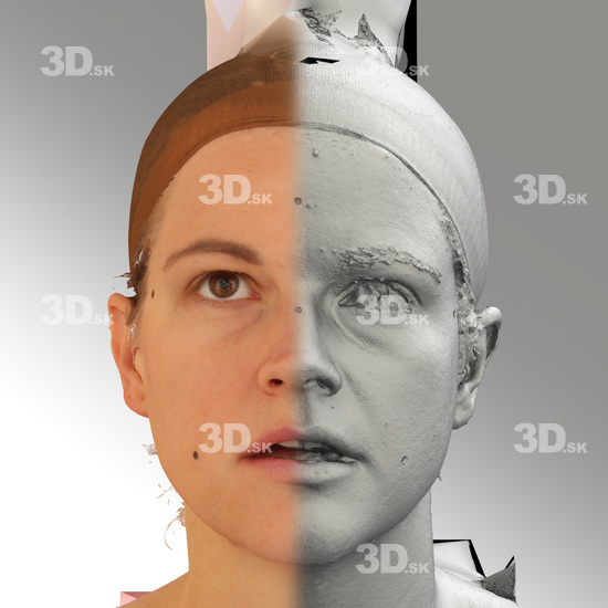 Head Emotions Woman White Average 3D Phonemes And Emotions