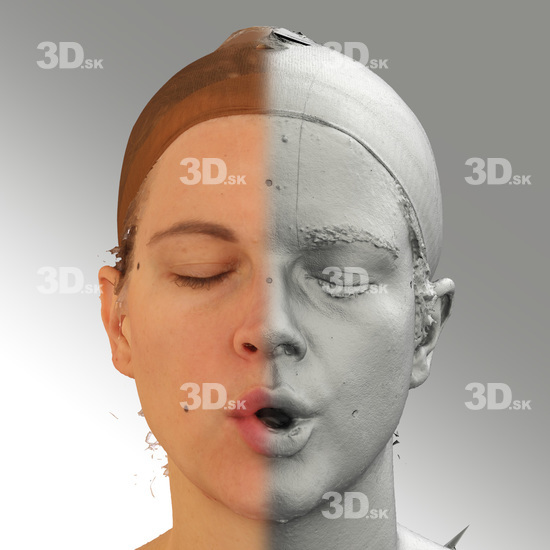 Head Phonemes Woman White Average 3D Phonemes And Emotions