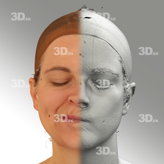 Head Emotions Woman White Average 3D Phonemes And Emotions