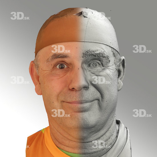 Head Emotions Man White Average 3D Phonemes And Emotions