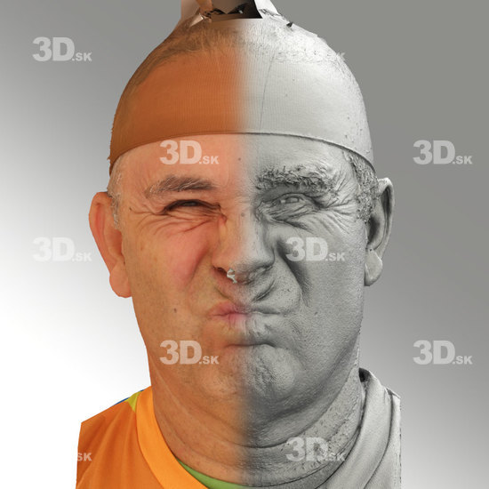 Head Emotions Man White Average 3D Phonemes And Emotions