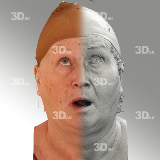 Head Emotions Woman White Average 3D Phonemes And Emotions