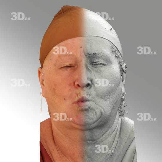 Head Phonemes Woman White Average 3D Phonemes And Emotions