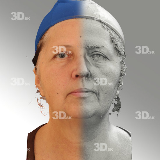 Head Emotions Woman White 3D Phonemes And Emotions