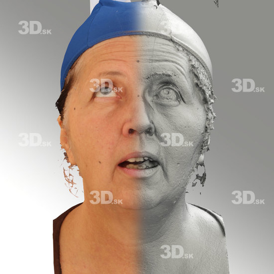 Head Emotions Woman White 3D Phonemes And Emotions