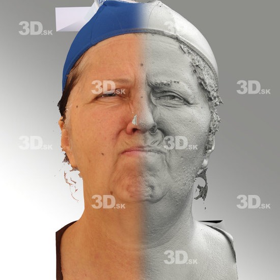 Head Emotions Woman White 3D Phonemes And Emotions