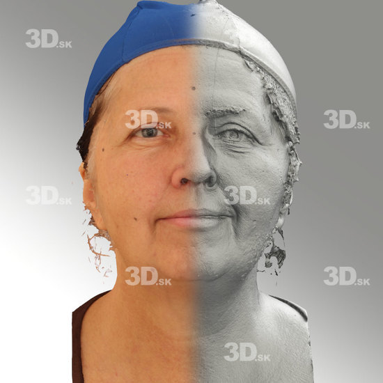 Head Emotions Woman White 3D Phonemes And Emotions