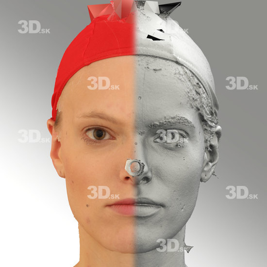 Head Emotions Woman White Average 3D Phonemes And Emotions