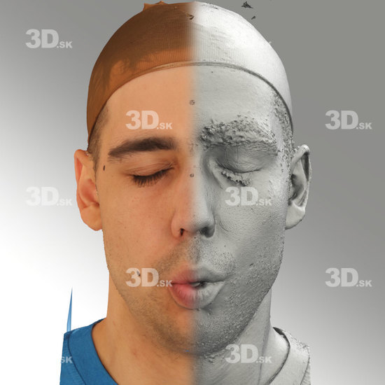 Head Phonemes Man White 3D Phonemes And Emotions