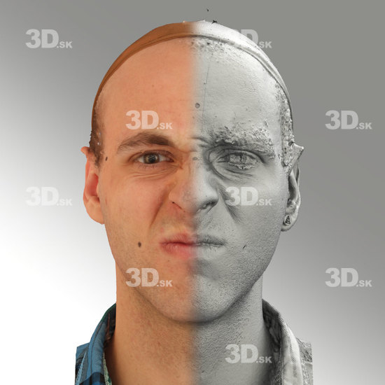 Head Emotions Man White Average 3D Phonemes And Emotions