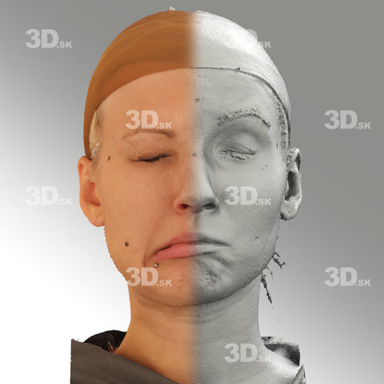 Head Emotions Woman White Average 3D Phonemes And Emotions