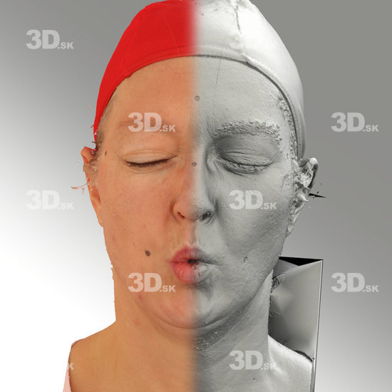 Head Phonemes Woman White Average 3D Scans