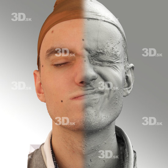 Head Emotions Man White Average 3D Phonemes And Emotions