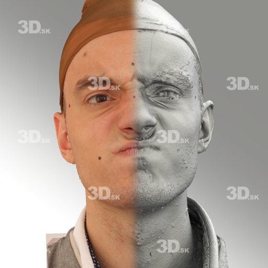 Head Emotions Man White Average 3D Phonemes And Emotions