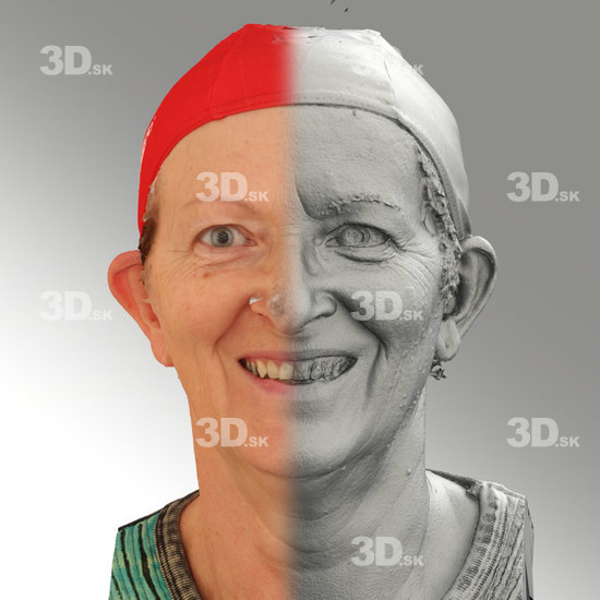 Head Emotions Woman White Slim 3D Phonemes And Emotions