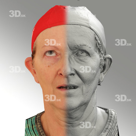 Head Emotions Woman White Slim 3D Phonemes And Emotions