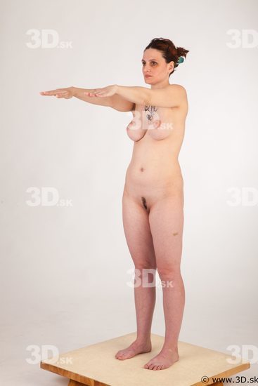 Woman White Nude Chubby Studio photo references