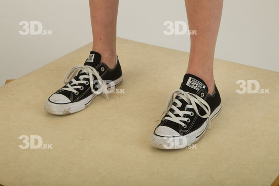 Foot Whole Body Woman Average Studio photo references