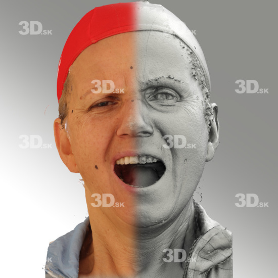 Head Woman White Slim 3D Scans