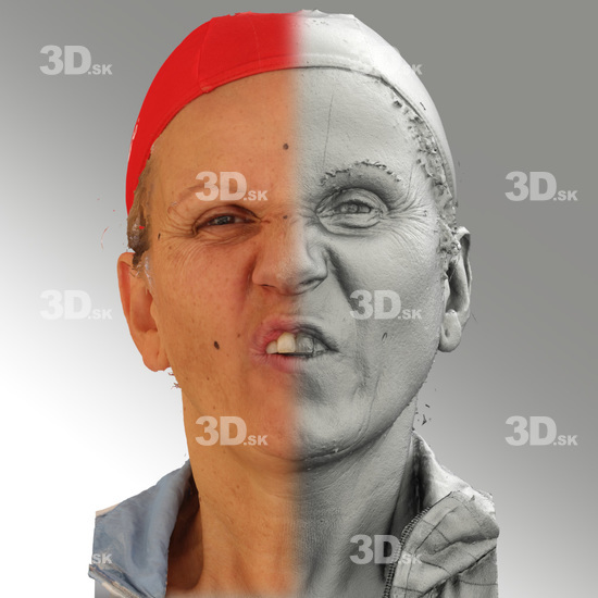 Head Woman White Slim 3D Scans