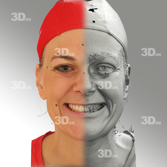 Head Woman White Average 3D Scans