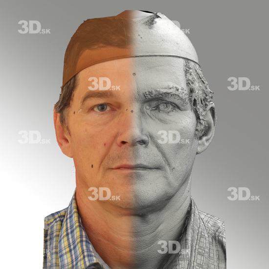 Head Man White Average 3D Scans