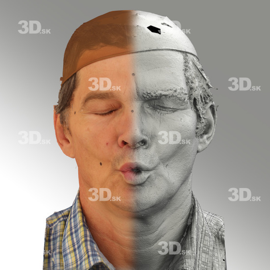 Head Man White Average 3D Scans